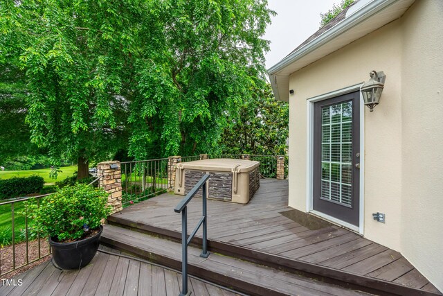 608 Greyrock Rd, Whitsett, NC 27377 - view of wooden deck