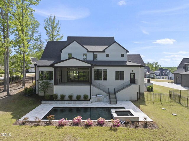 7417 Dover Hills Dr Unit 73, Wake Forest, NC 27587 - rear view of house with stairs
