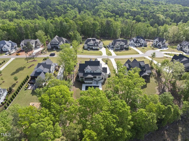 7417 Dover Hills Dr Unit 73, Wake Forest, NC 27587 - aerial view of residential area featuring a heavily wooded area