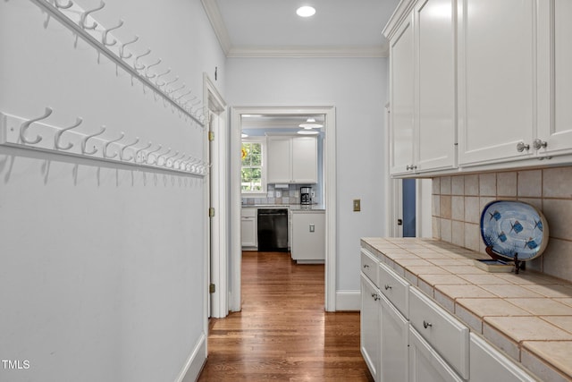 100 Michaels Way, Chapel Hill, NC 27516 - corridor with wood finished floors and ornamental molding