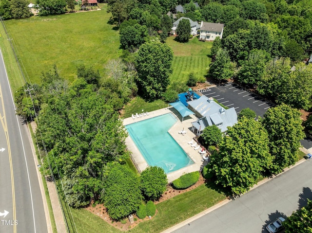 100 Michaels Way, Chapel Hill, NC 27516 - drone / aerial view of a pool