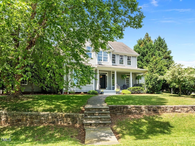 100 Michaels Way, Chapel Hill, NC 27516 - colonial home with a porch and a front yard