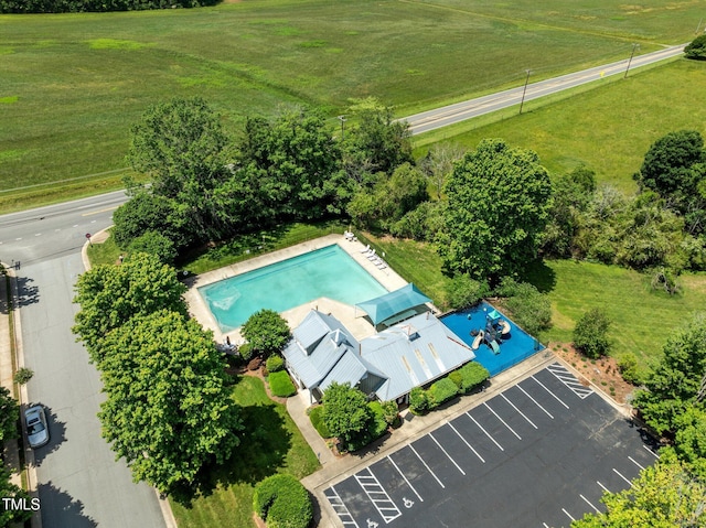 100 Michaels Way, Chapel Hill, NC 27516 - overview of rural landscape featuring a pool area