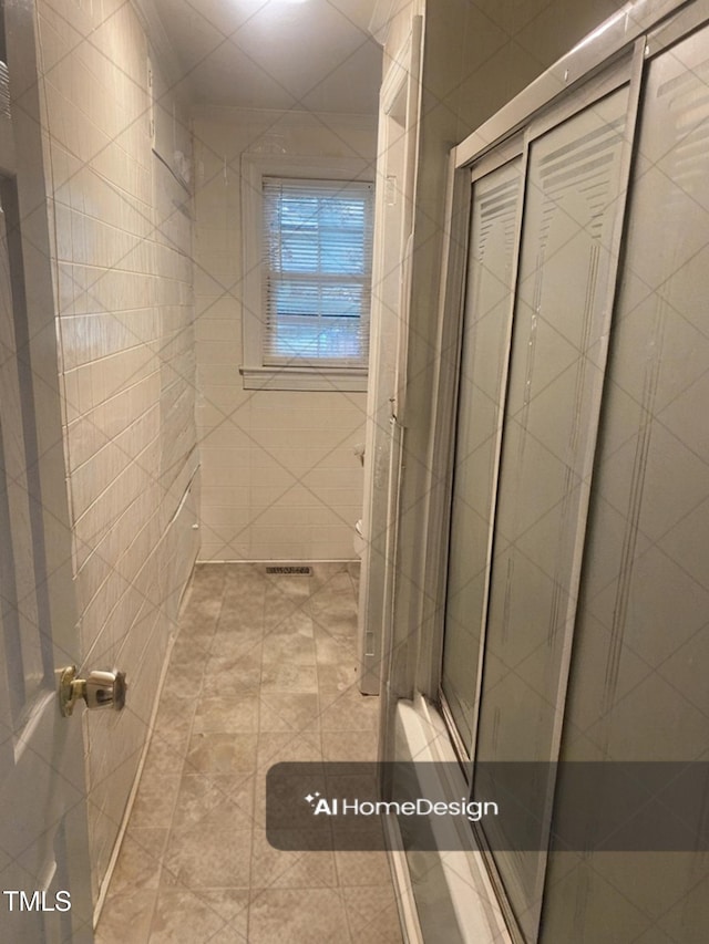 6060 Deans St, Bailey, NC 27807 - full bathroom with a shower stall and tile patterned flooring