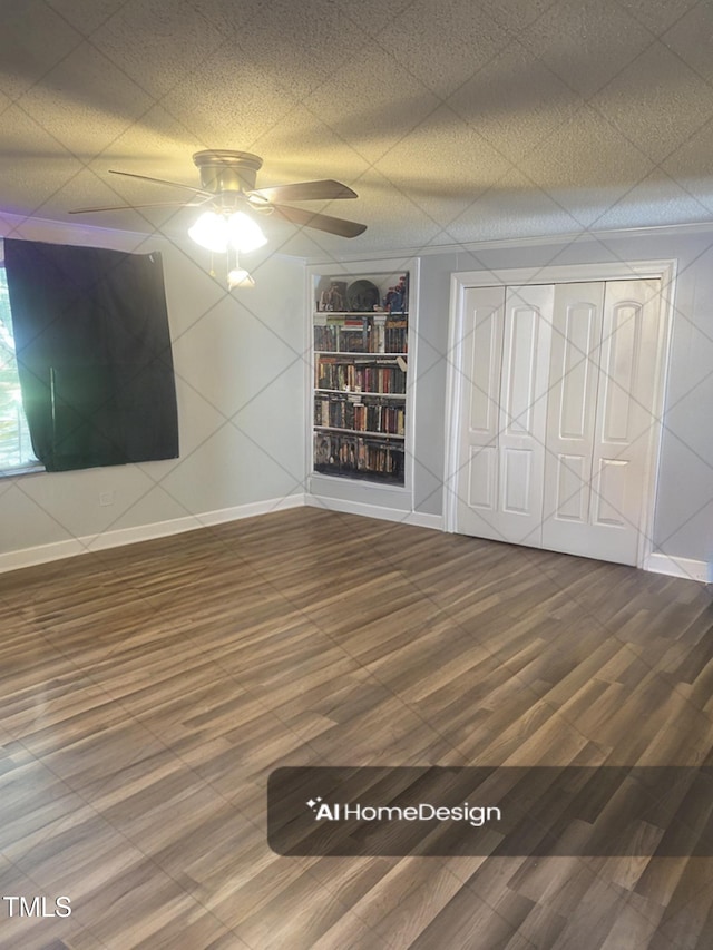 6060 Deans St, Bailey, NC 27807 - unfurnished bedroom featuring wood finished floors, baseboards, and ceiling fan