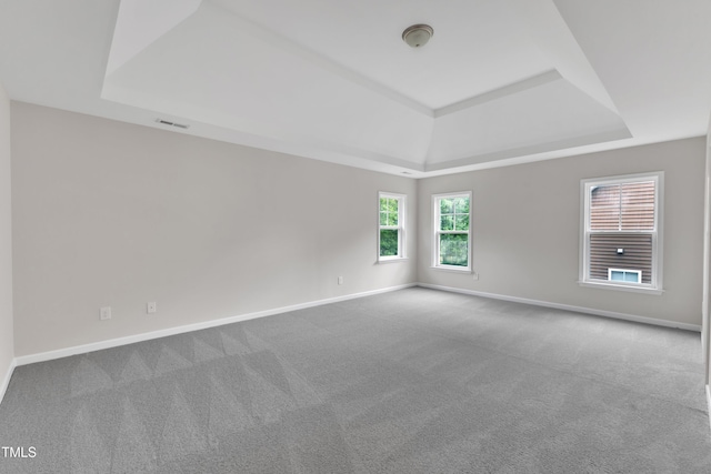 5025 Stonewood Pines Dr, Knightdale, NC 27545 - carpeted empty room with a tray ceiling and baseboards