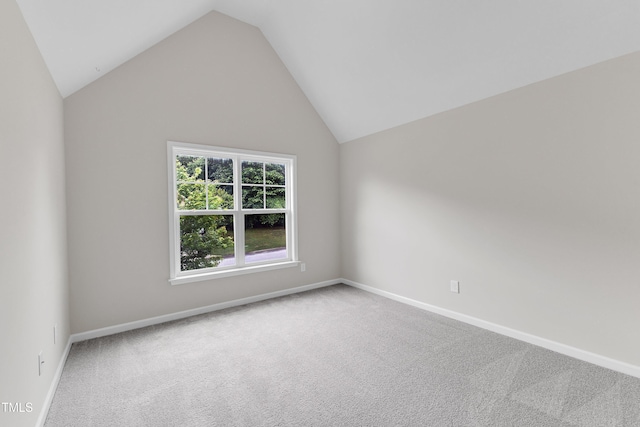 5025 Stonewood Pines Dr, Knightdale, NC 27545 - bonus room featuring vaulted ceiling, carpet floors, and baseboards