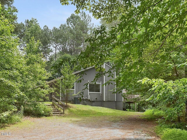 152A Cedar Ter, Chapel Hill, NC 27516 - view of property exterior featuring a central air condition unit and crawl space