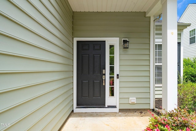 view of exterior entry