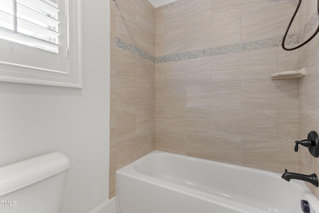 full bath featuring  shower combination and toilet