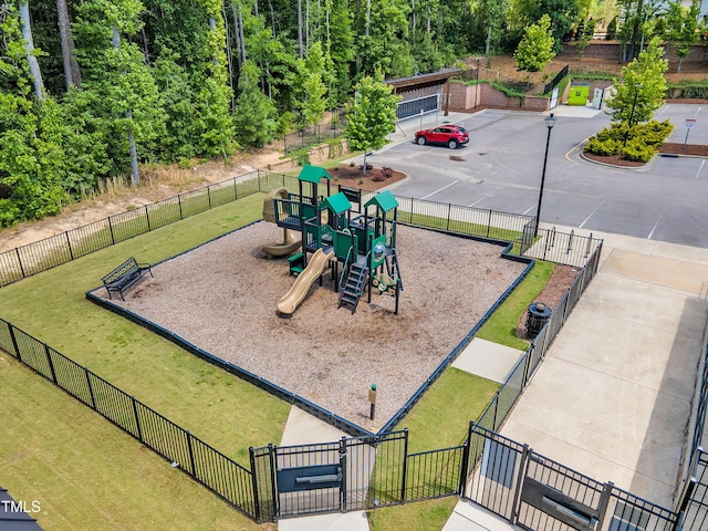 community playground with central air condition unit
