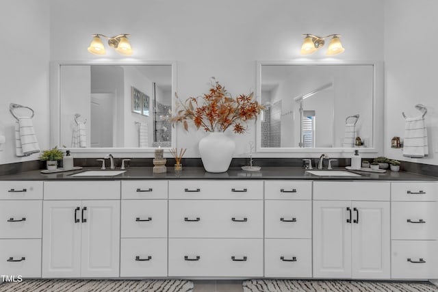 full bath featuring double vanity