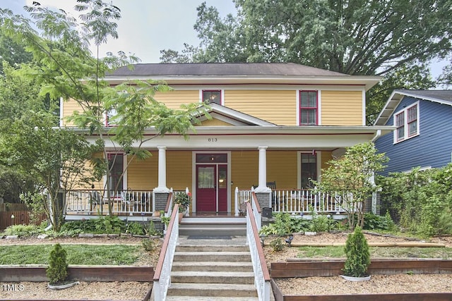view of front of house with a porch