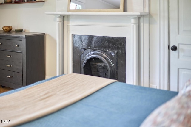 detailed view of a fireplace