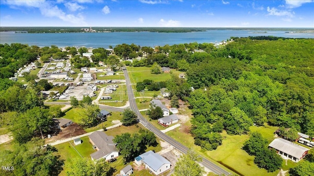 drone / aerial view of a nearby body of water