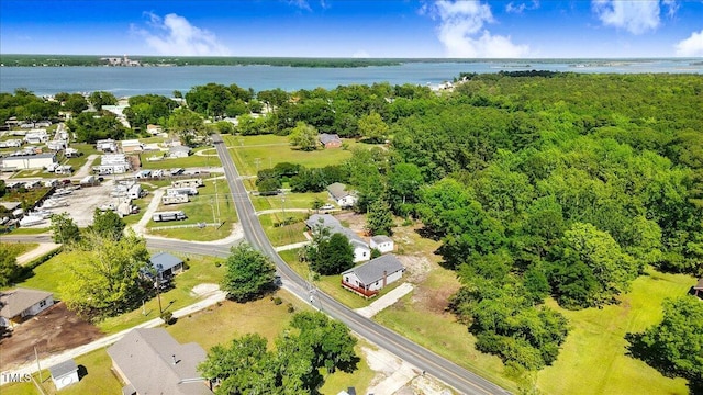 drone / aerial view of a large body of water