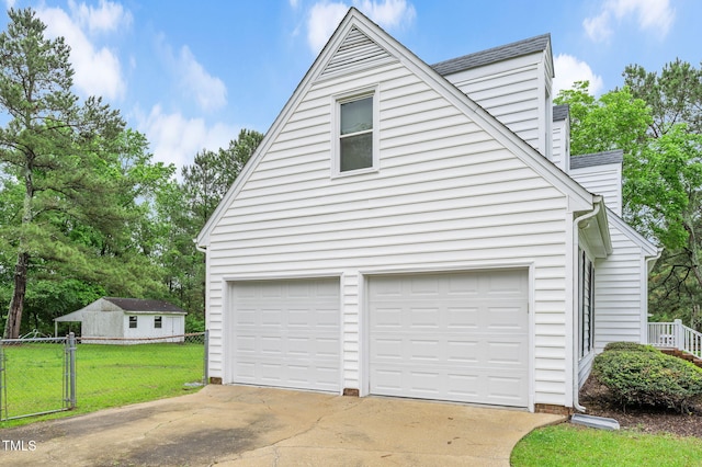 124 Windmere Dr, Angier, NC 27501 - garage with concrete driveway