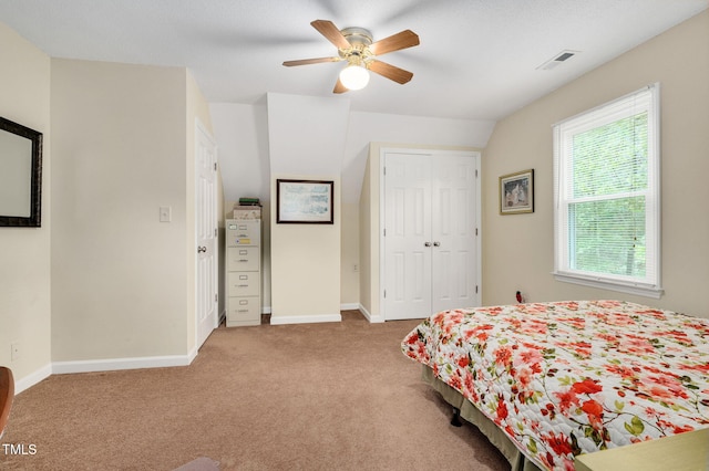 124 Windmere Dr, Angier, NC 27501 - carpeted bedroom featuring a closet, baseboards, and ceiling fan