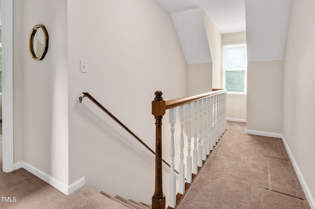 124 Windmere Dr, Angier, NC 27501 - stairway featuring carpet floors and baseboards