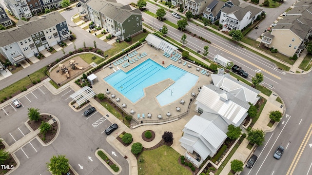 6352 Perry Creek Rd, Raleigh, NC 27616 - drone / aerial view of a pool area