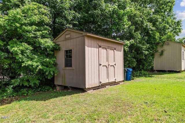 view of shed