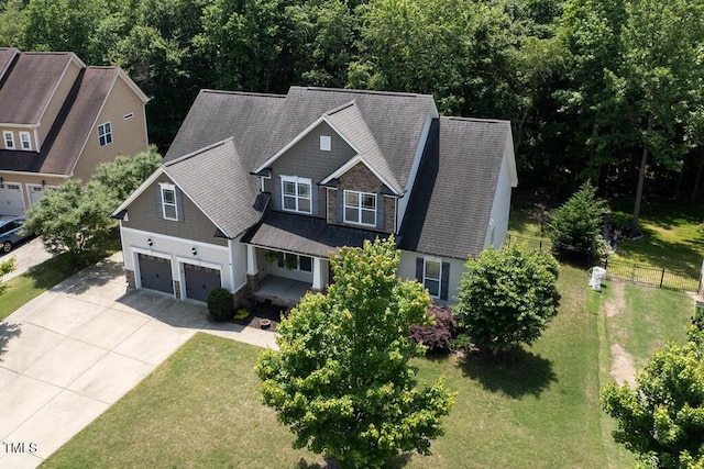 337 Shadowdale Ln, Rolesville, NC 27571 - aerial view of property and surrounding area