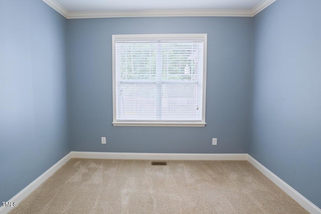 337 Shadowdale Ln, Rolesville, NC 27571 - carpeted spare room featuring ornamental molding and baseboards