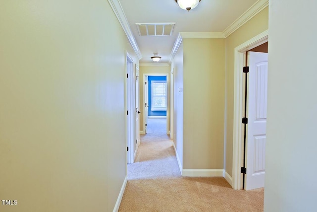 337 Shadowdale Ln, Rolesville, NC 27571 - corridor featuring light colored carpet, crown molding, and baseboards