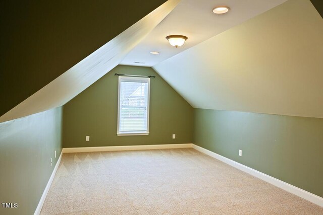 337 Shadowdale Ln, Rolesville, NC 27571 - additional living space featuring carpet, baseboards, and vaulted ceiling