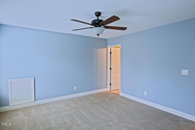 337 Shadowdale Ln, Rolesville, NC 27571 - carpeted spare room featuring a ceiling fan and baseboards