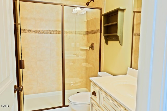 337 Shadowdale Ln, Rolesville, NC 27571 - bathroom with a shower stall, toilet, and vanity