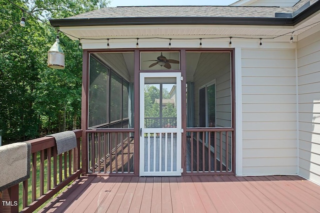 337 Shadowdale Ln, Rolesville, NC 27571 - wooden deck with a sunroom