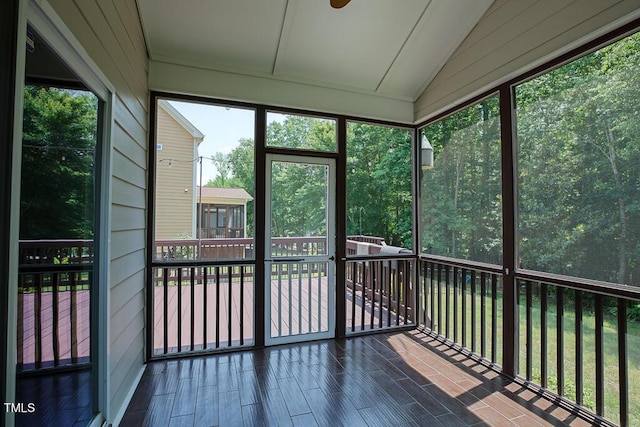 337 Shadowdale Ln, Rolesville, NC 27571 - unfurnished sunroom with vaulted ceiling