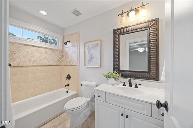2507 Mayview Rd, Raleigh, NC 27607 - full bathroom featuring toilet, vanity, and washtub / shower combination