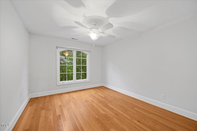 2507 Mayview Rd, Raleigh, NC 27607 - unfurnished room with light wood-type flooring, baseboards, and a ceiling fan