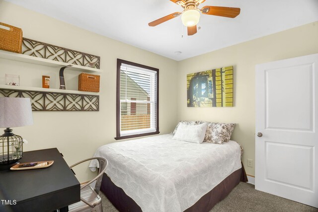 2508 Albany St, Durham, NC 27705 - bedroom featuring carpet and ceiling fan