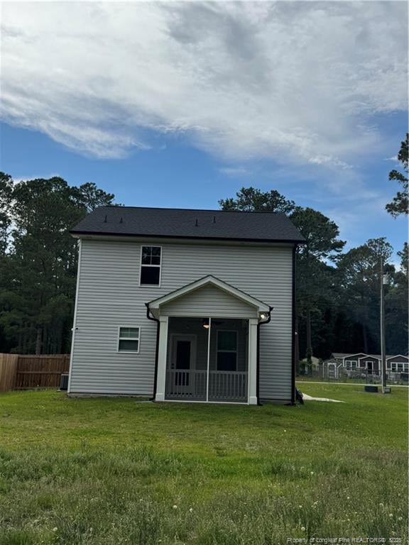 4161 Overhills Rd, Spring Lake, NC 28390 - back of house with a sunroom