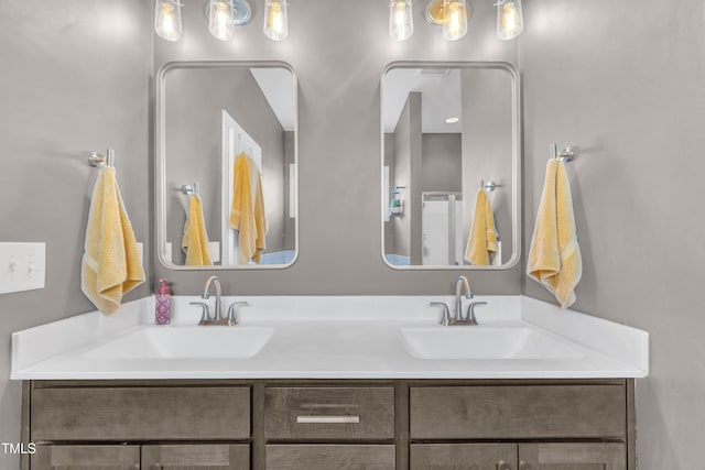1109 Agio Ct, Zebulon, NC 27597 - bathroom featuring double vanity