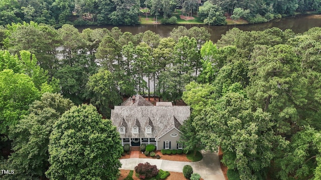 view of subject property featuring a nearby body of water