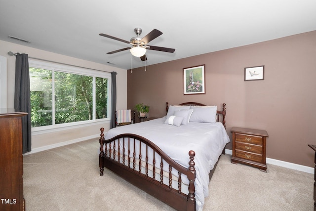 203 W Hill Dr, Cary, NC 27519 - bedroom with carpet floors and ceiling fan