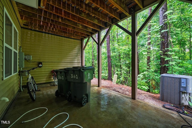 view of patio / terrace with central AC