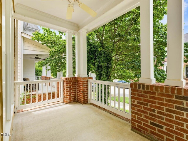 102 Westside Dr, Chapel Hill, NC 27516 - view of patio with a porch and a ceiling fan