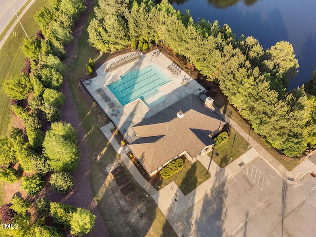 310 Alamosa Pl, Cary, NC 27519 - aerial view of property and surrounding area featuring a pool area
