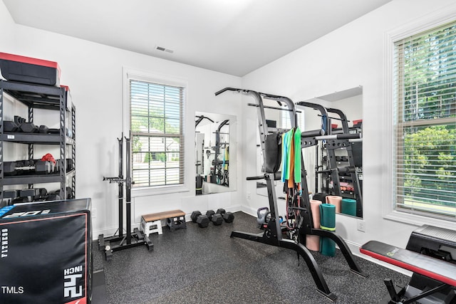 310 Alamosa Pl, Cary, NC 27519 - exercise area with plenty of natural light and baseboards