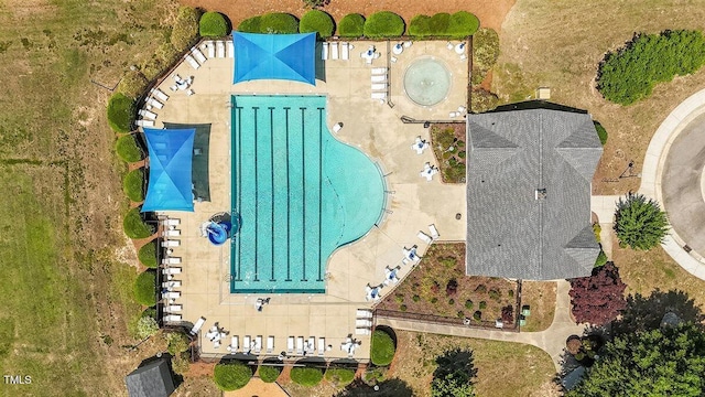 1662 Beechaven Rd, Fuquay Varina, NC 27526 - aerial view of a pool area