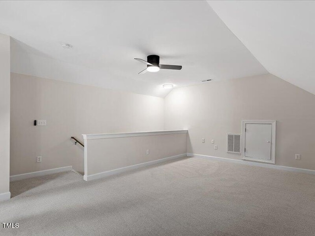1662 Beechaven Rd, Fuquay Varina, NC 27526 - bonus room featuring lofted ceiling, a ceiling fan, carpet, and baseboards