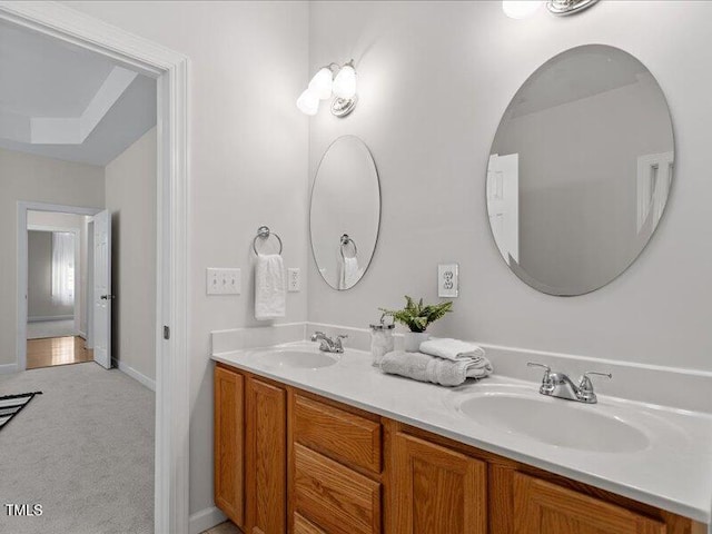 1662 Beechaven Rd, Fuquay Varina, NC 27526 - bathroom featuring double vanity and baseboards