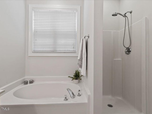 1662 Beechaven Rd, Fuquay Varina, NC 27526 - full bathroom featuring a garden tub and a shower