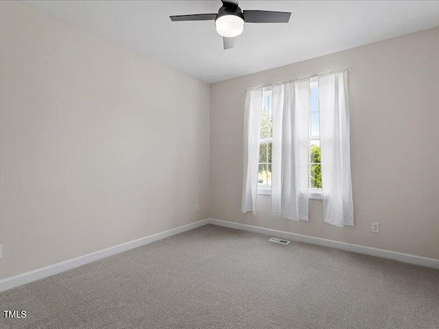 1662 Beechaven Rd, Fuquay Varina, NC 27526 - empty room with baseboards, ceiling fan, and carpet
