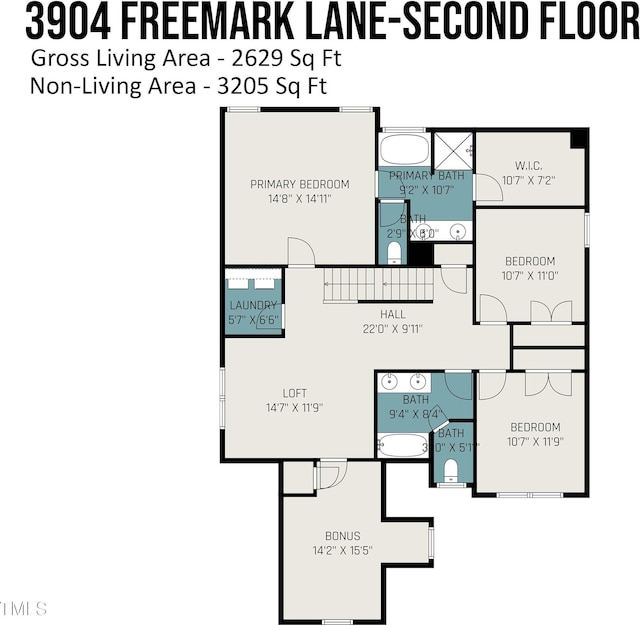 3904 Freemark Ln, Fuquay Varina, NC 27526 - view of floor plan / room layout